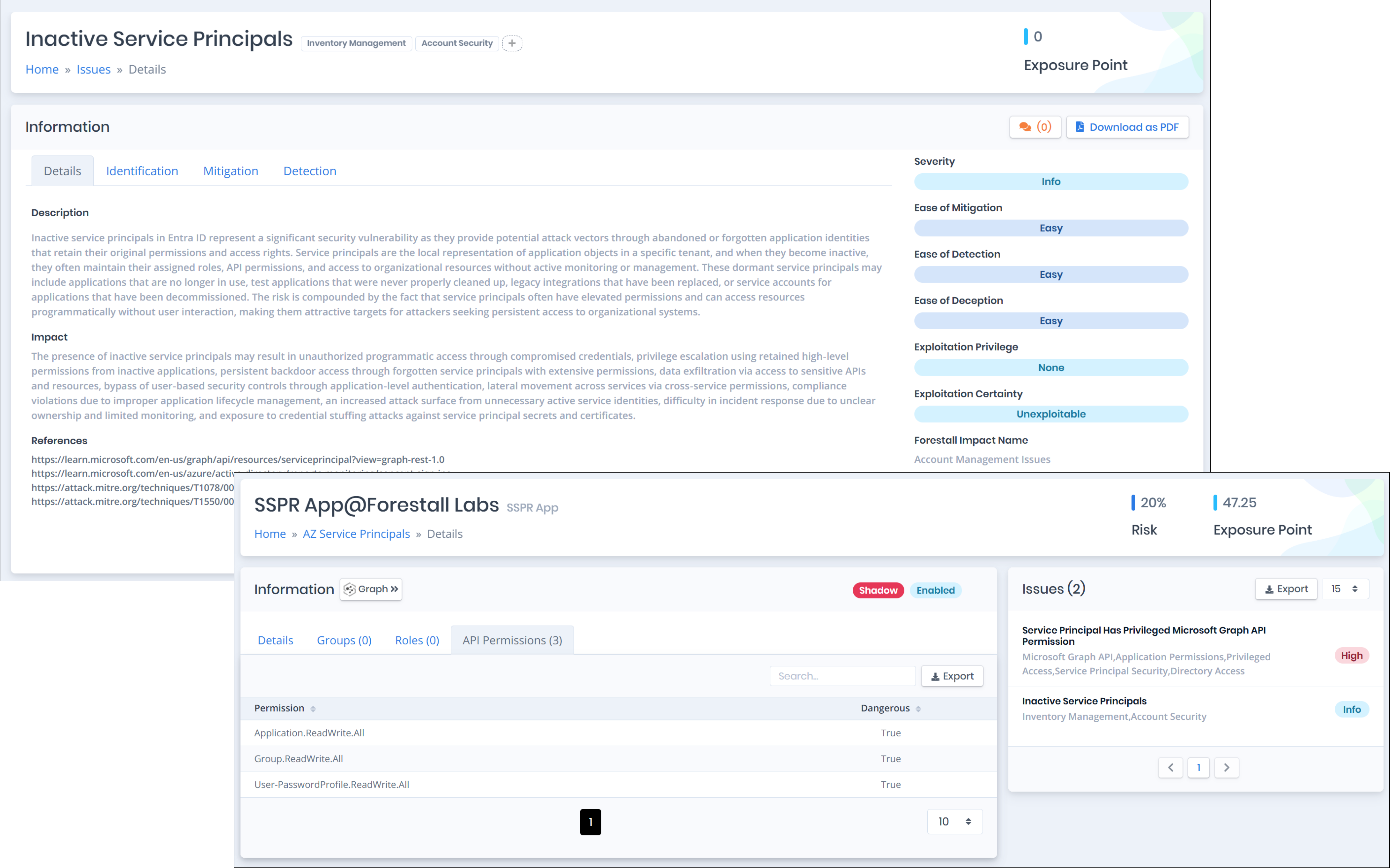 Dormant or stale automation identities still enabled